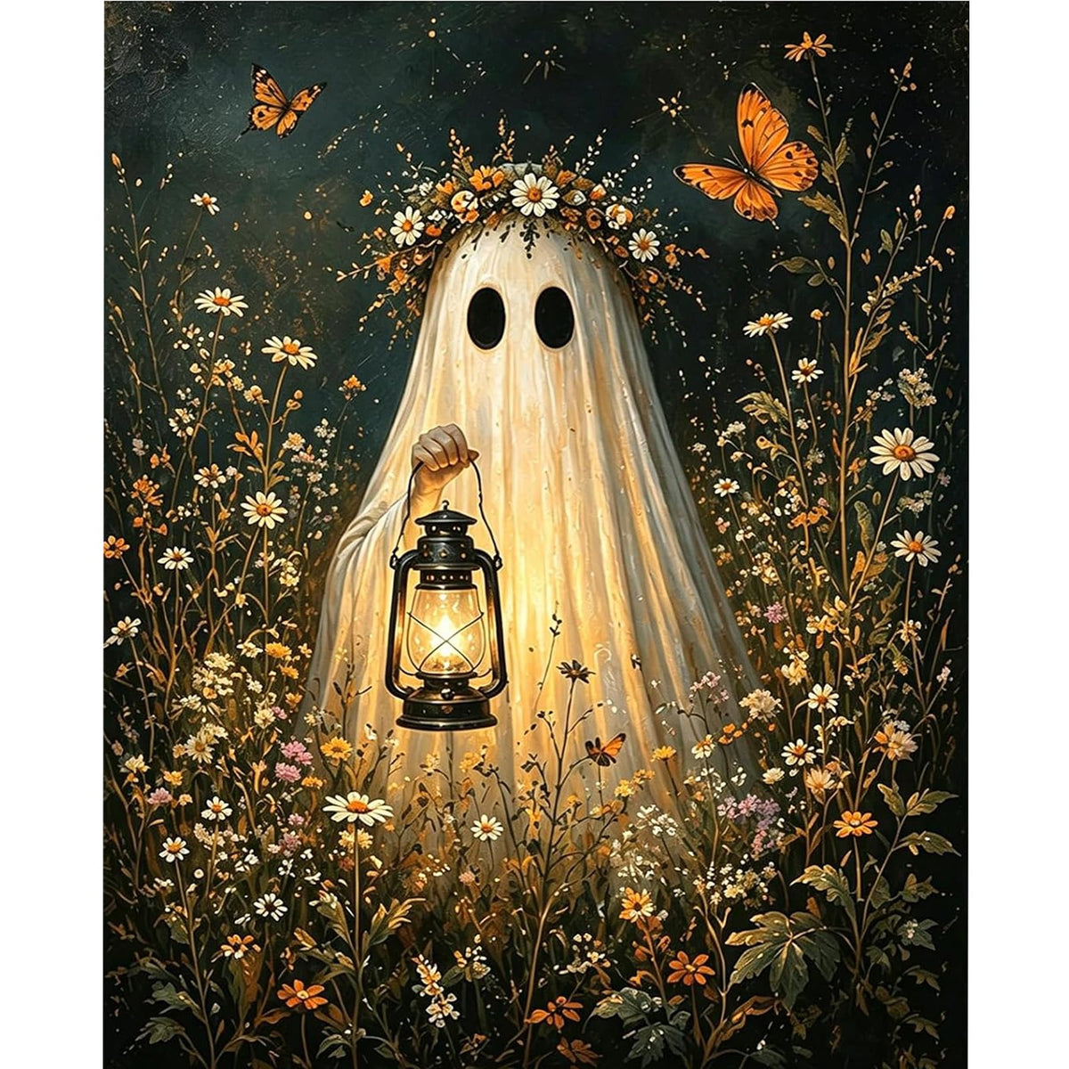 Vintage Halloween Ghost DIY Paint by Numbers Acrylic Painting 40x50cm