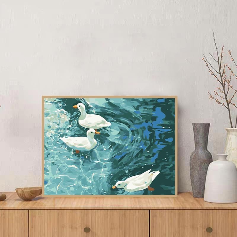 ZRIZQ Paint by Numbers Kit for Adults Beginner Animal,Duck,16x20