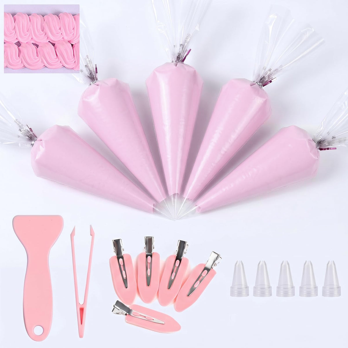 5Pcs Decoden Cream Glue Kit, 100g Fake Whipped Cream for DIY Phone Case, with 5 Hair Clips & Decorating Tools, Craft Kit for Mirror & Resin, Gift for Birthday & Christmas (Lemon Yellow)