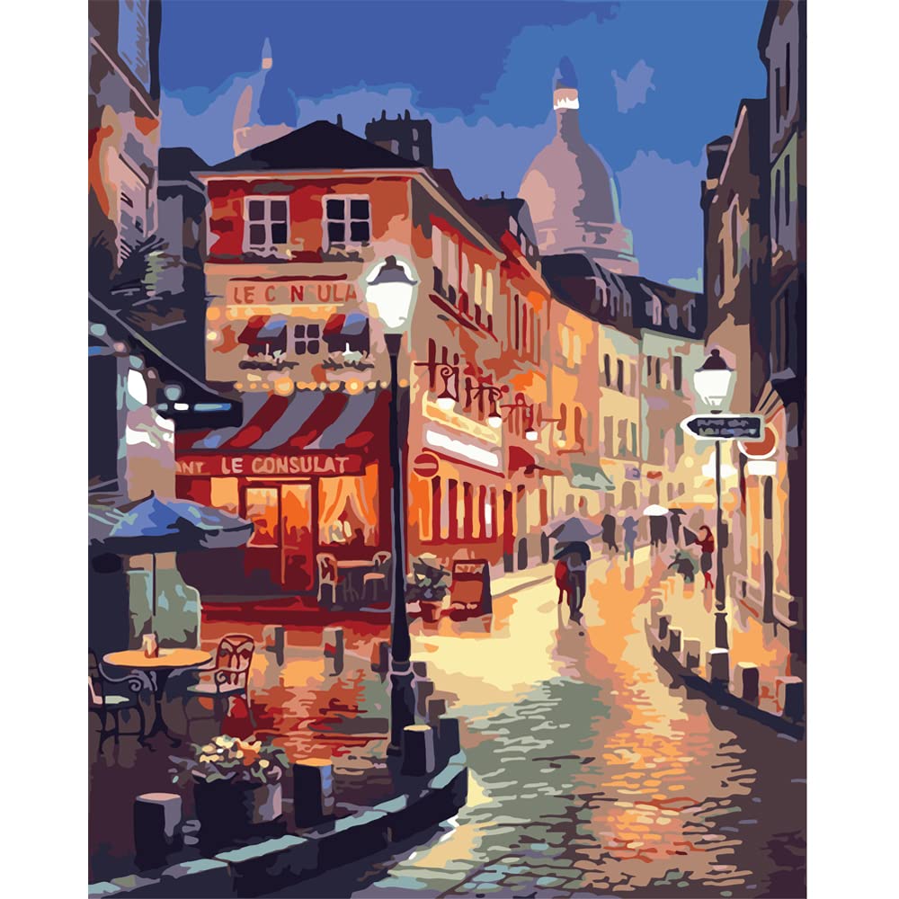 QUITEDEW Scenery Paint by Numbers Kit for Adults Beginner 16X20 Inch