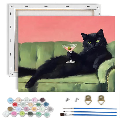 TCDZMYGS Pond Cat Paint by Numbers Kit for Adults Beginner,10x12 in