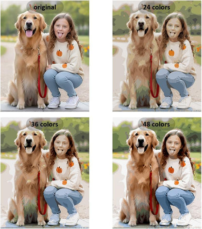 DIY Custom Paint by Numbers with Photo - 12x16in (30x40cm), 24-Color Canvas