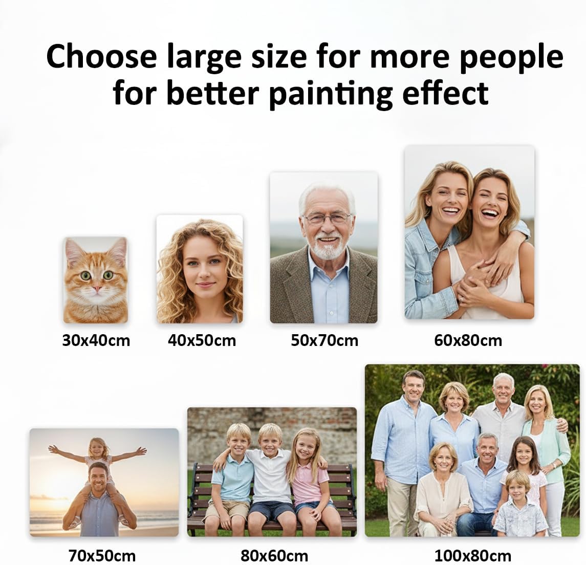 DIY Custom Paint by Numbers with Photo - 12x16in (30x40cm), 24-Color Canvas