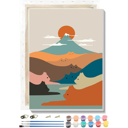 Halloween Paint by Numbers Kit for Adults,Ghost Paint by Number With Frame