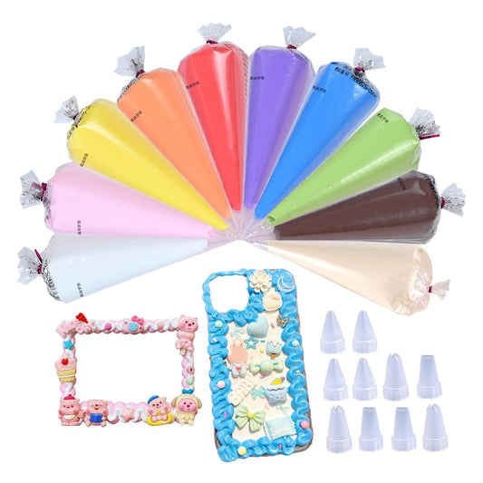 Whipped Cream Glue，Simulation Cream Glue for Phone Case Hair Clip Resin Crafts Decorative Cream Glue Kit for Beginners