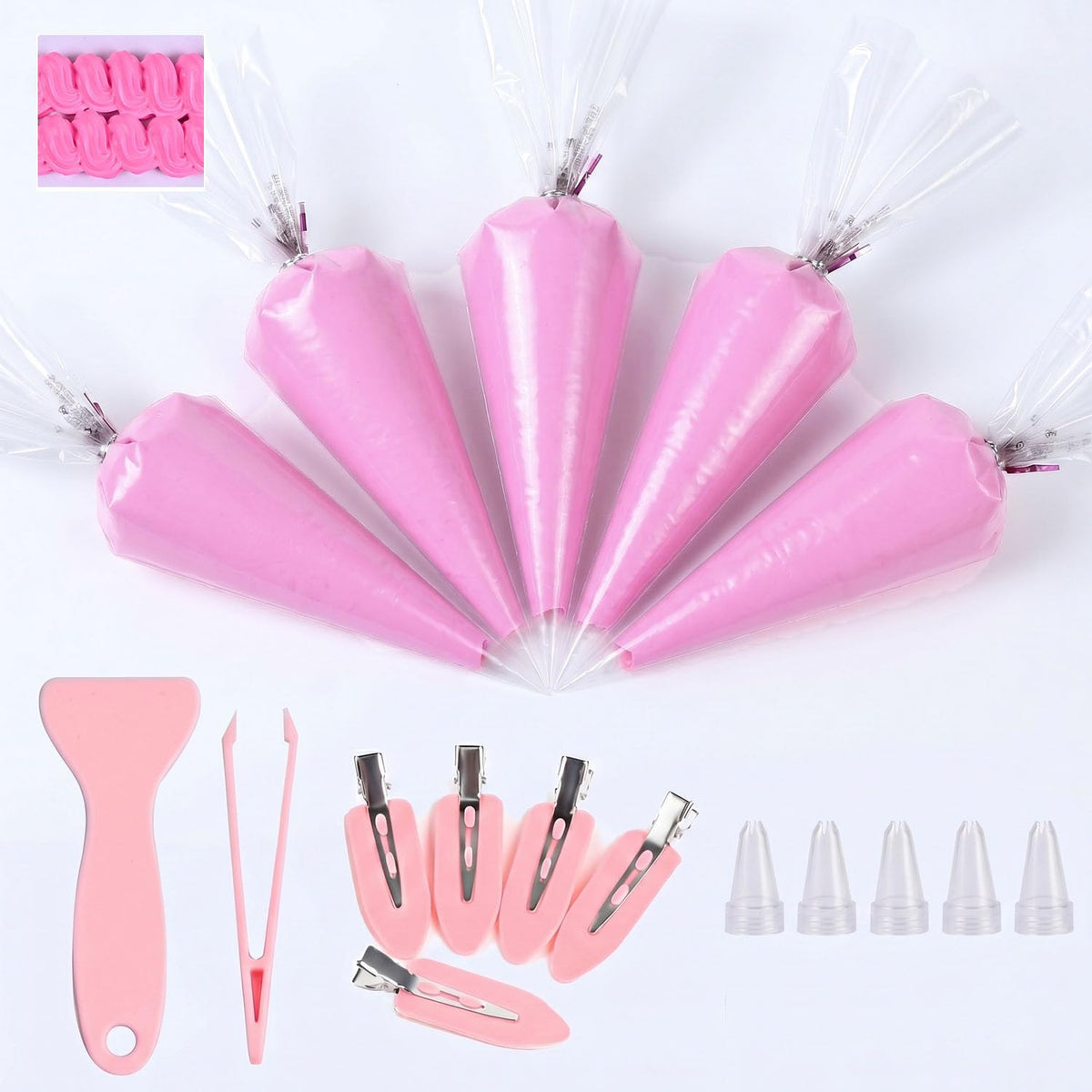 5Pcs Decoden Cream Glue Kit, 100g Fake Whipped Cream for DIY Phone Case, with 5 Hair Clips & Decorating Tools, Craft Kit for Mirror & Resin, Gift for Birthday & Christmas (Lemon Yellow)