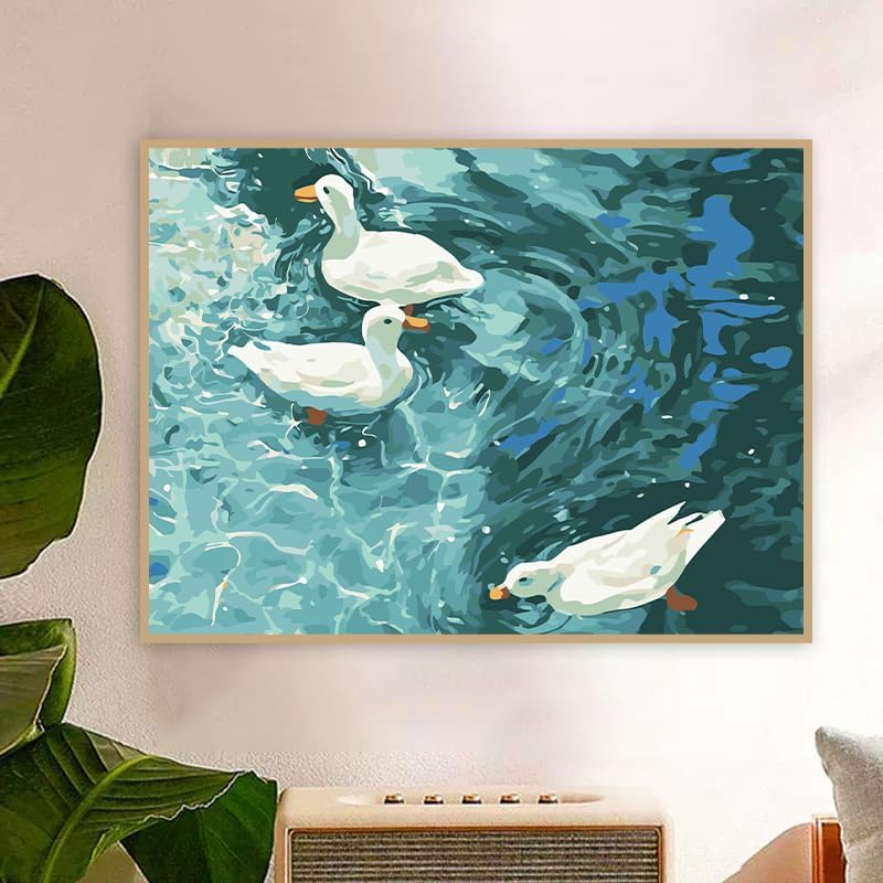 ZRIZQ Paint by Numbers Kit for Adults Beginner Animal,Duck,16x20