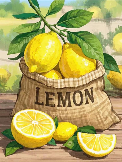ZRIZQ Paint by Numbers Kit for Adults Beginner Landscape,Lemon Tree,16x20