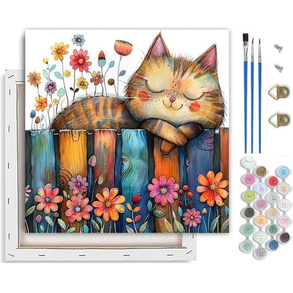 TCDZMYGS Pond Cat Paint by Numbers Kit for Adults Beginner,10x12 in