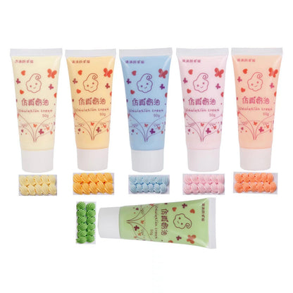 Cream Glue, 4Pcs (50g) Decoden Whipped Cream Glue for Crafts DIY