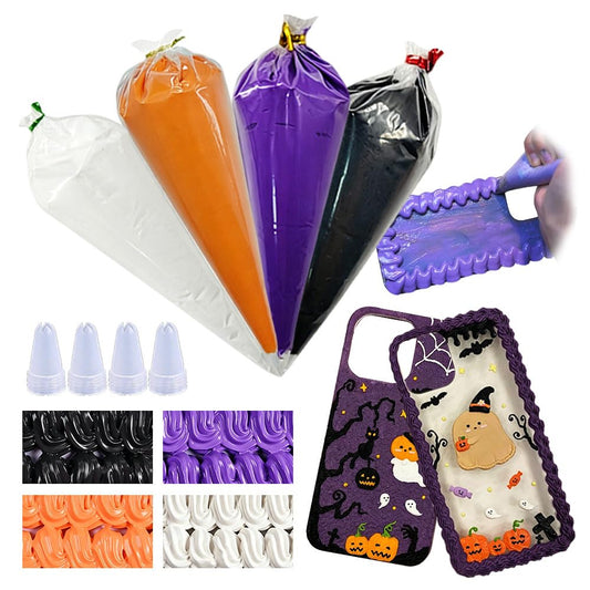 Purple & Orange Tone Whipped Cream Glue Kit for DIY Crafts