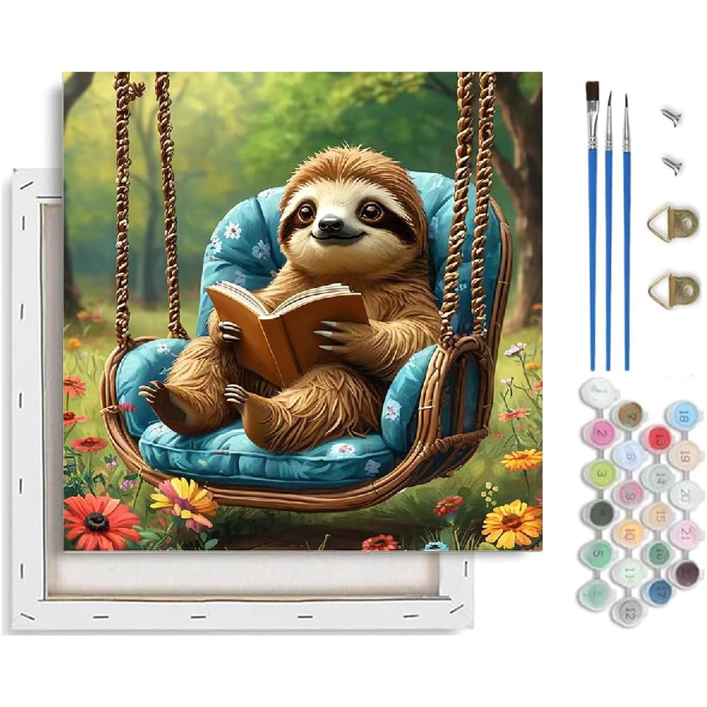 TCDZMYGS Pond Cat Paint by Numbers Kit for Adults Beginner,10x12 in