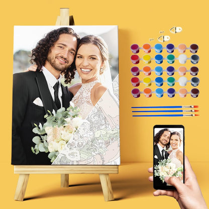 Mougins Custom Paint by Number for Beginner, Make Your Photo for Family