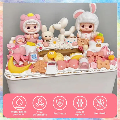 10Pcs Decoden Cream Kit, Whipped Cream Glue,Deco Cream-3.5oz