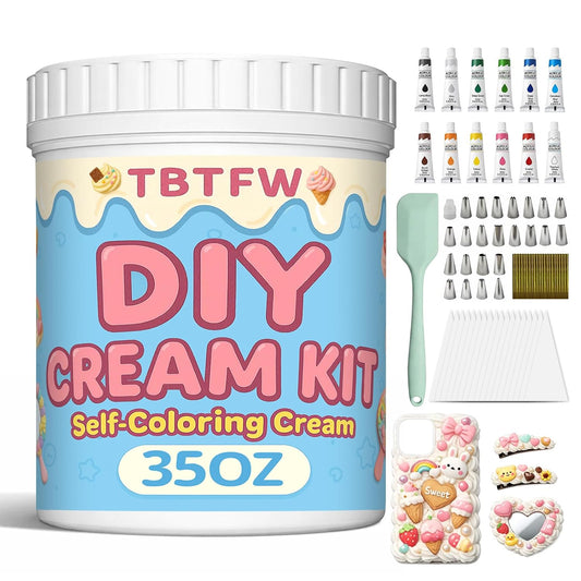 TBTFW 35oz Whipped Clay Cream Glue,White Whipped Cream Glue for Crafts Kit