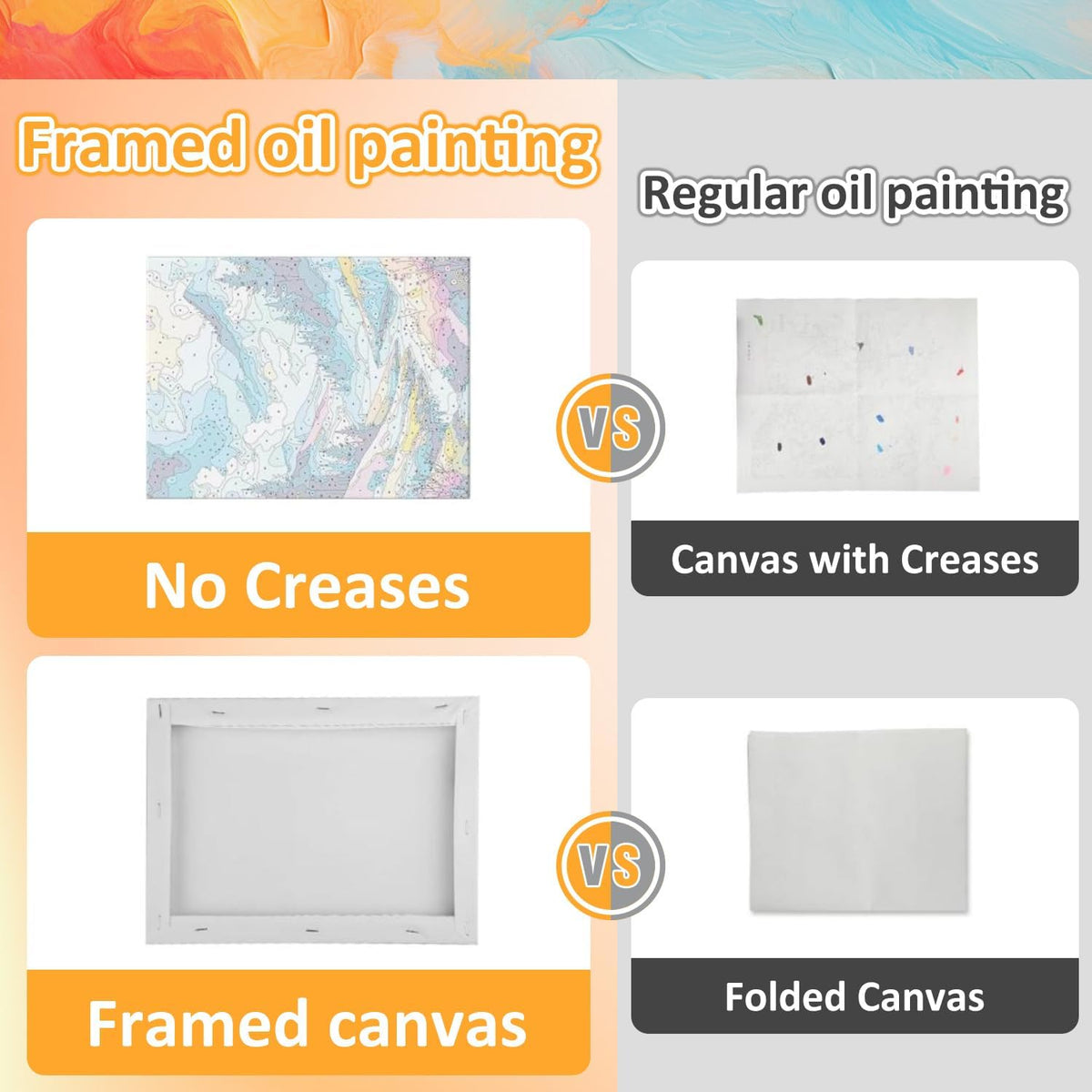 Mandun Landscape Paint by Numbers Kit for Adults, 3 Pack, 7.8x11.8 inch