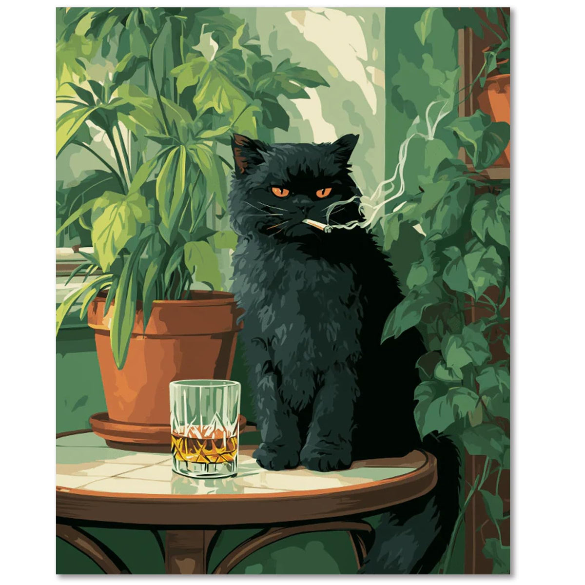 Cat Paint by Numbers Kit for Adults, Paint by Number for Adults 16x20 Inch