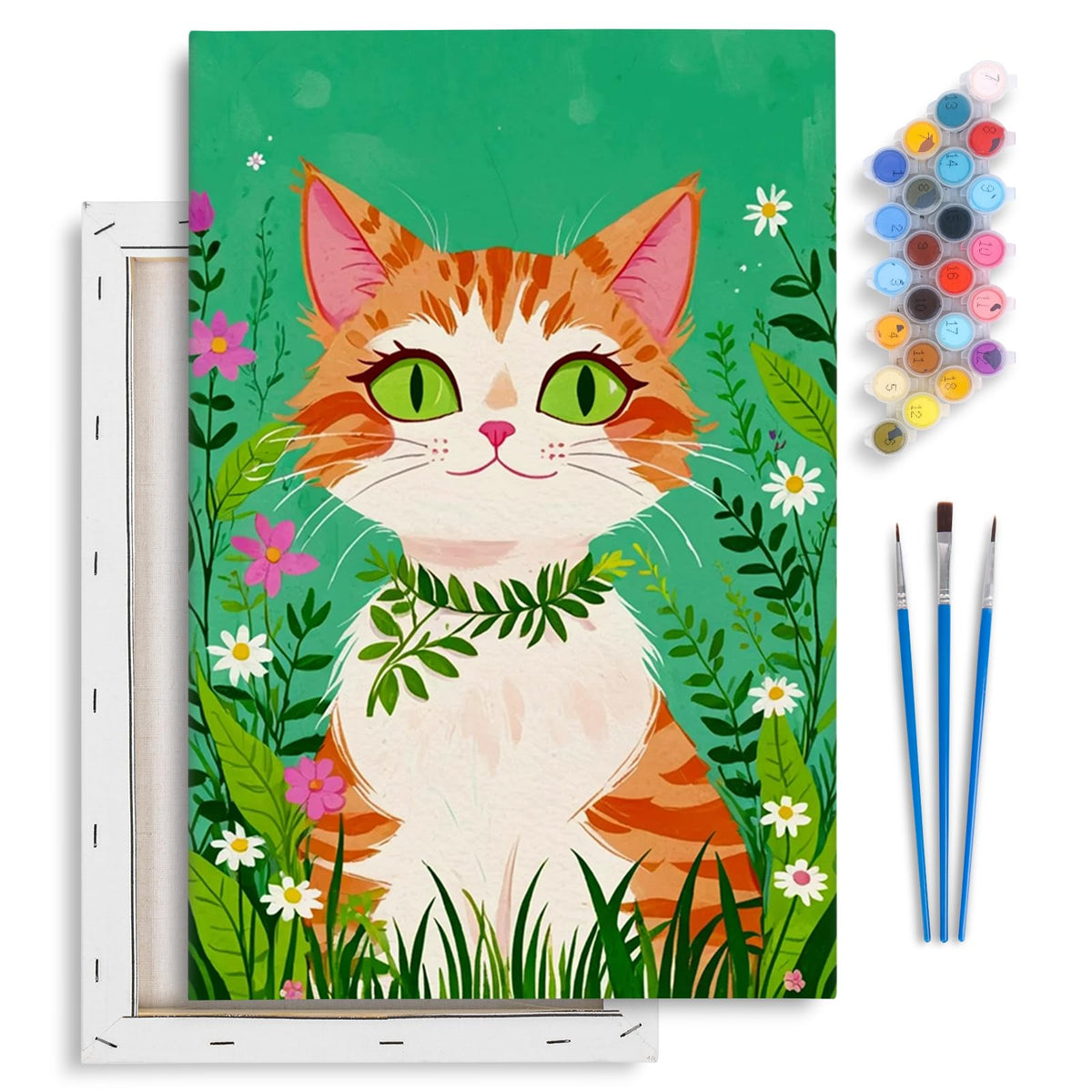 Yezavesu Book Framed Paint by Numbers Kit for Adults 10x 10 inch, Flowers