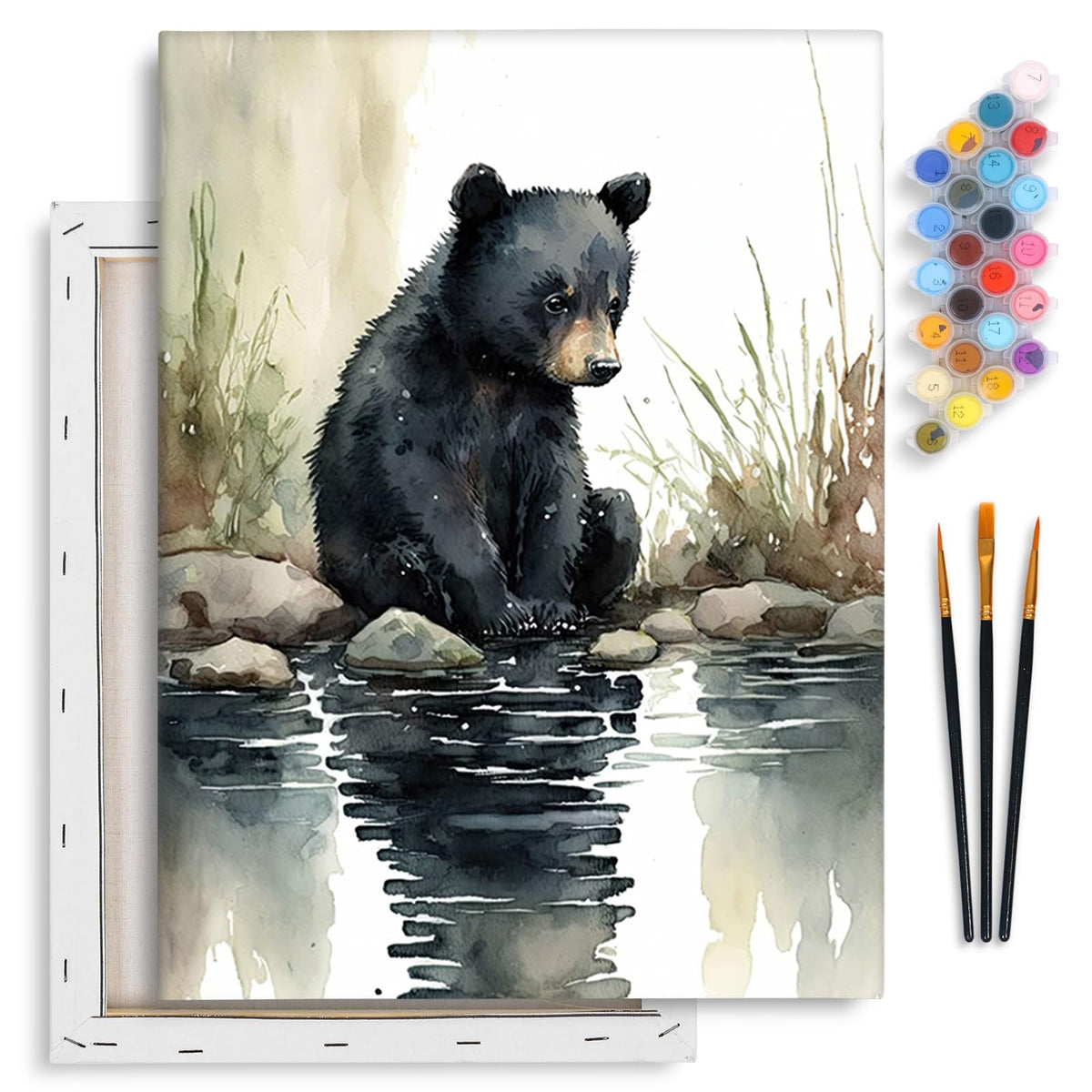 Yezavesu Book Framed Paint by Numbers Kit for Adults 10x 10 inch, Flowers