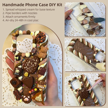 4 Colors Cream Glue Set，Include 4Pcs 100g Simulation Cream Glue with Nozzle 2 Pack Simulated Food Themed Ornaments DIY Phone Case Scrapbooking Resin Jewelry Making