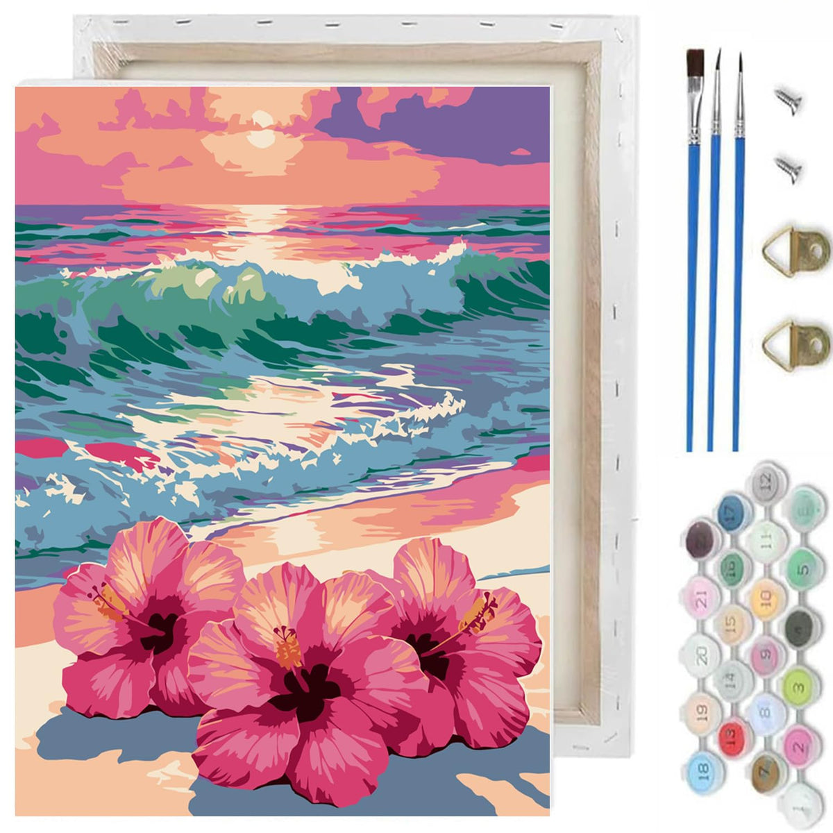 TCDZMYGS Pond Cat Paint by Numbers Kit for Adults Beginner,10x12 in