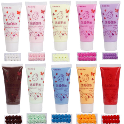 Cream Glue, 4Pcs (50g) Decoden Whipped Cream Glue for Crafts DIY
