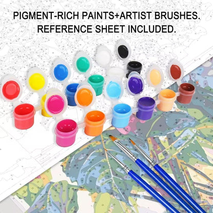 YOLENIX Olive Tree Paint by Numbers Kit for Adults Beginner (Without Frame)