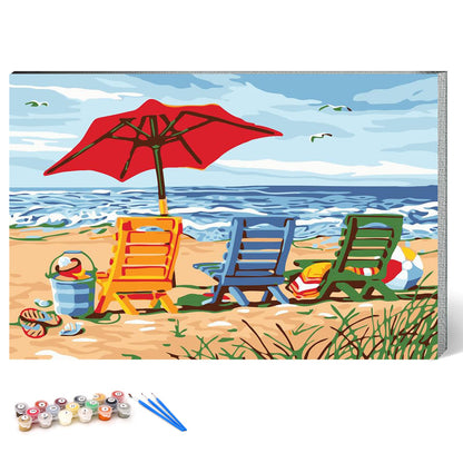 Ginkko Framed Paint by Numbers Kit for Adults 8X 12 inch, Vase Flowers