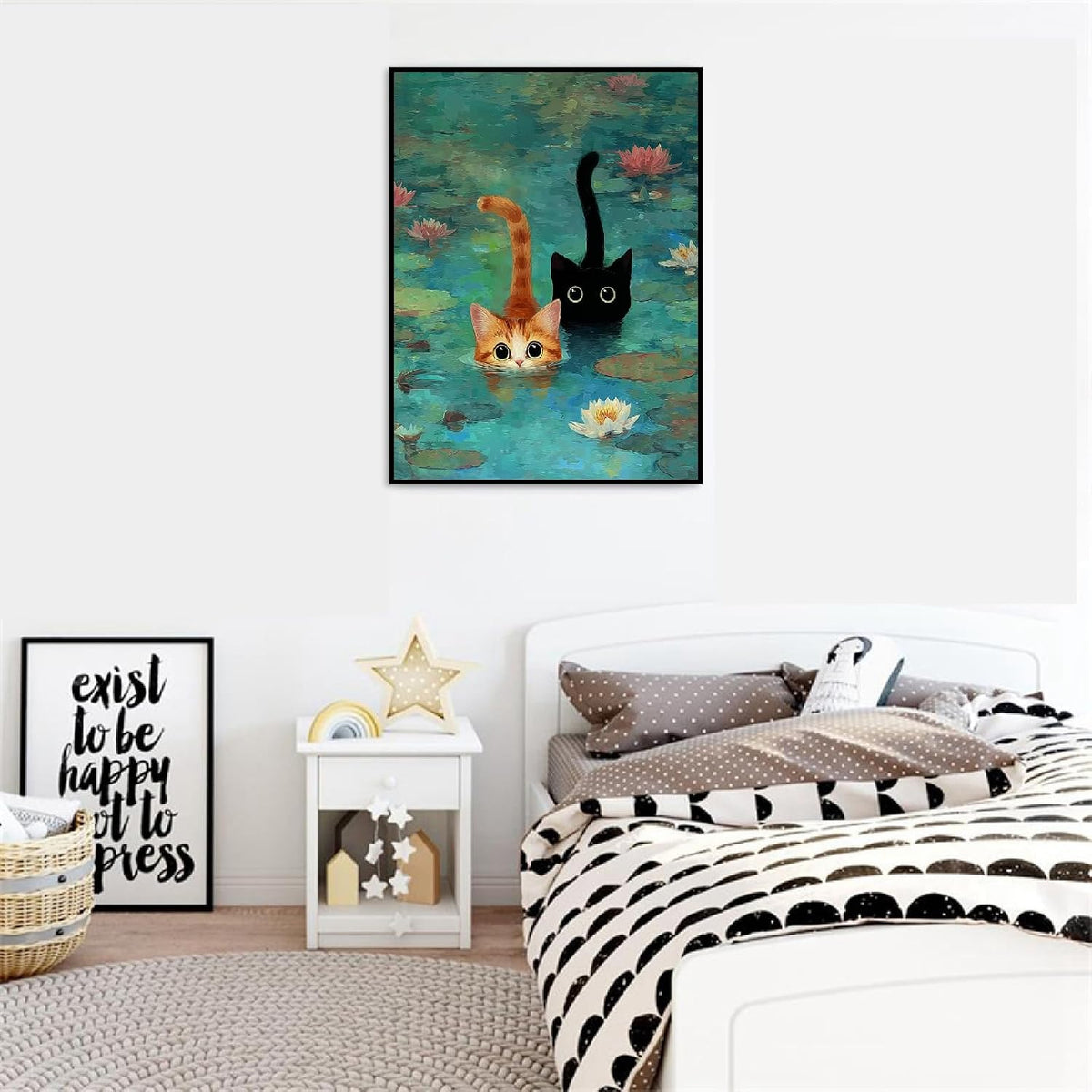 VIGEGU Black Cat Paint by Numbers Kit for Adults Beginner 16x20 Inch