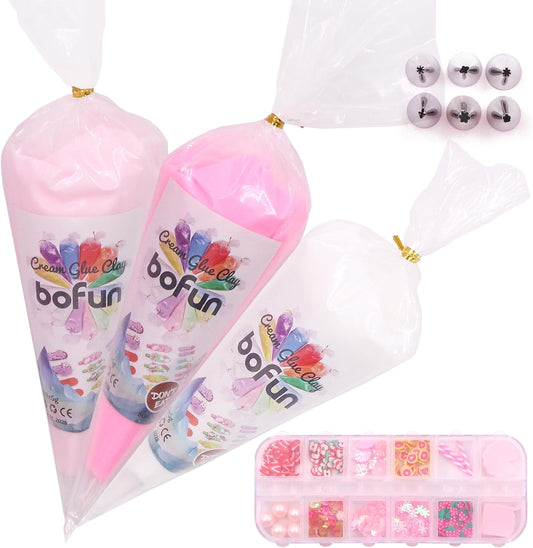 BoFUN Decoden Cream Glue Charms Kits, Whipped Cream Glue Clay for Crafts
