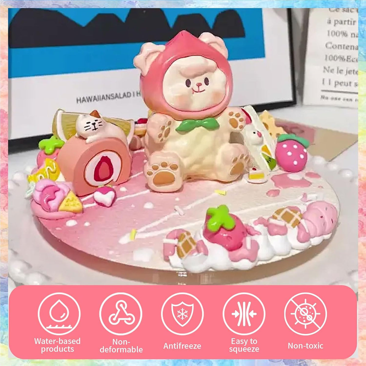 TBTFW 5Colors Decoden Cream Kit, Fake Whipped Cream Glue Clay-3.5oz