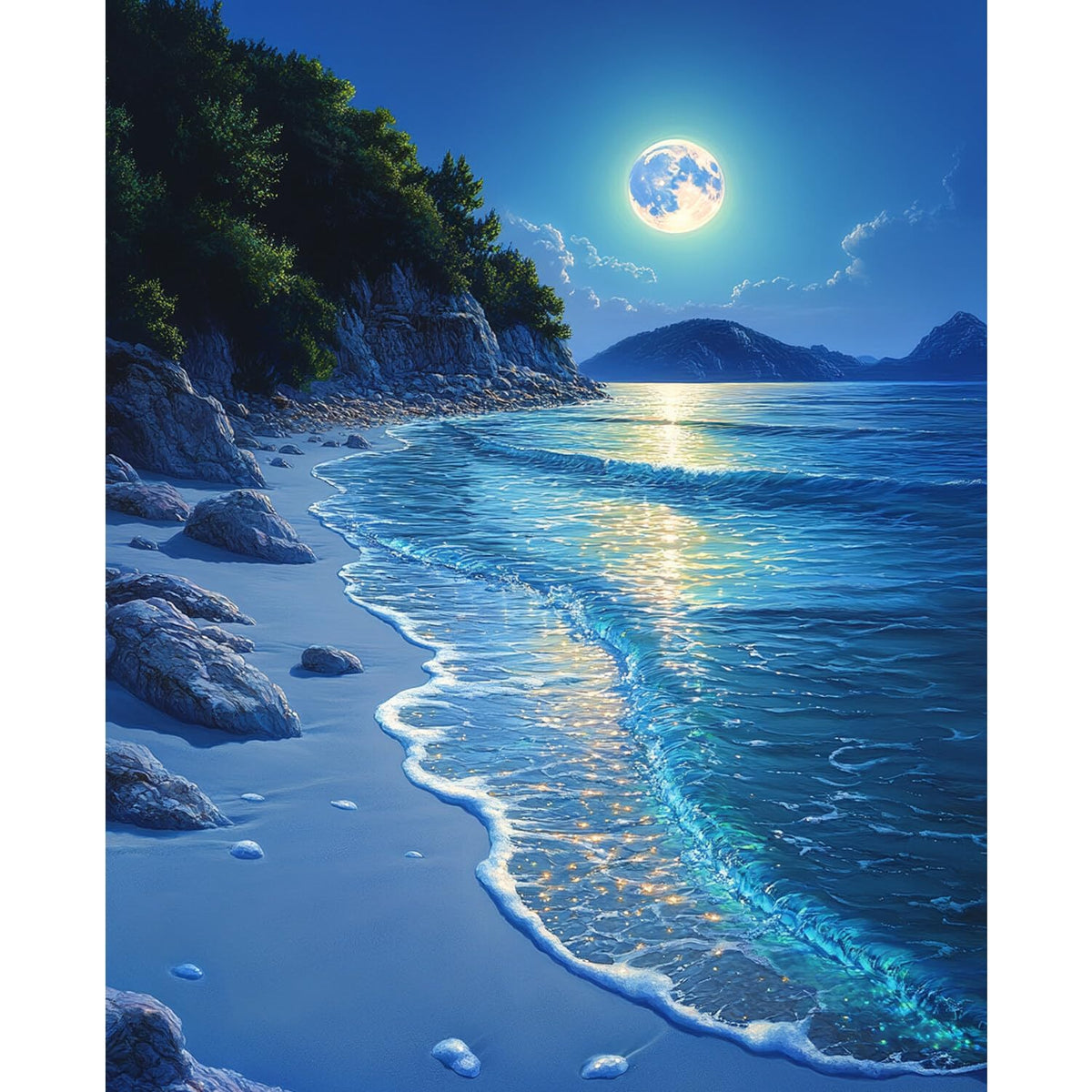Starry Night Paint by Numbers Kit for Adults Beginner Tree Acrylic Painting Kit Adult Paint by Number Kits on Canvas DIY Painting for Beginners Art by Numbers for Gifts Home Wall Decor 16x20 Inch