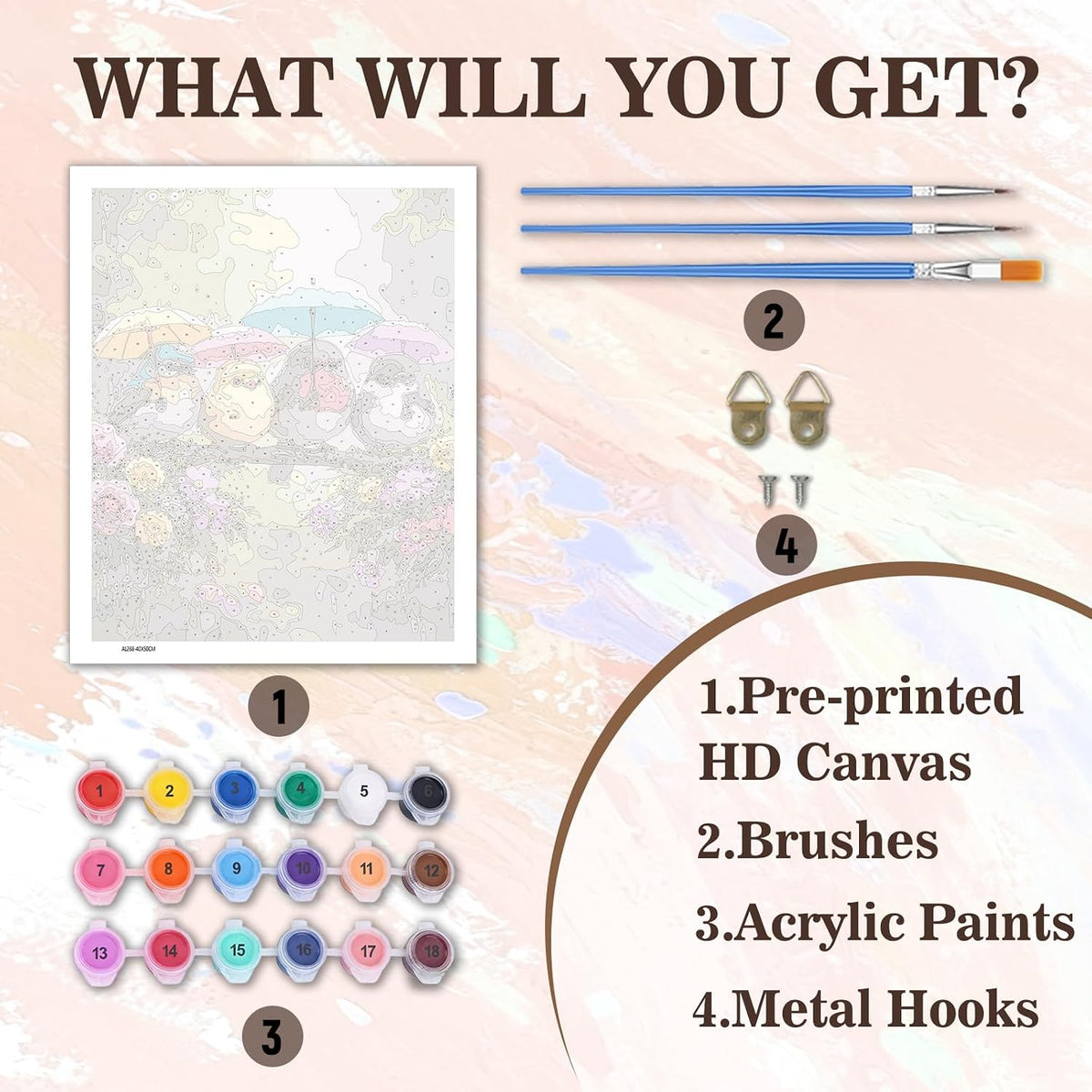 PHANTASYART Cute Birds Paint by Numbers Kit for Adults 16x20inch