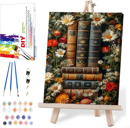 Clendo DIY Moon Paint by Numbers Kit for Adults, Landscape Adult Paint by Number Kits on Canvas Without Frame, Lake View Oil Paint by Numbers for Home Decor Gift 16” W x 20”L
