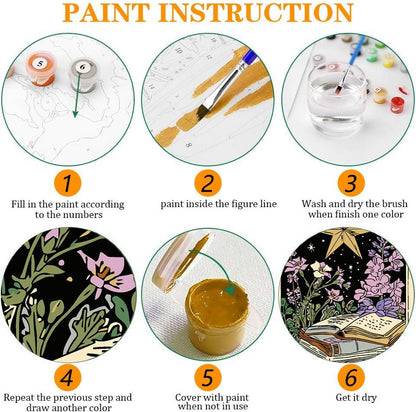 Axquilon 3 Packs Tarot Framed Paint by Numbers Kit for Adults 8x10in