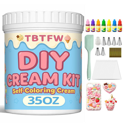 TBTFW 35oz White Whipped Cream Glue Kit,Whipped Clay for Crafts
