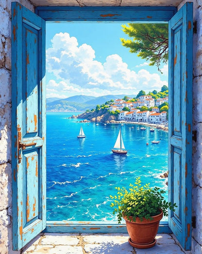 ZRIZQ Paint by Numbers Kit for Adults Beginner Landscape,Lemon Tree,16x20