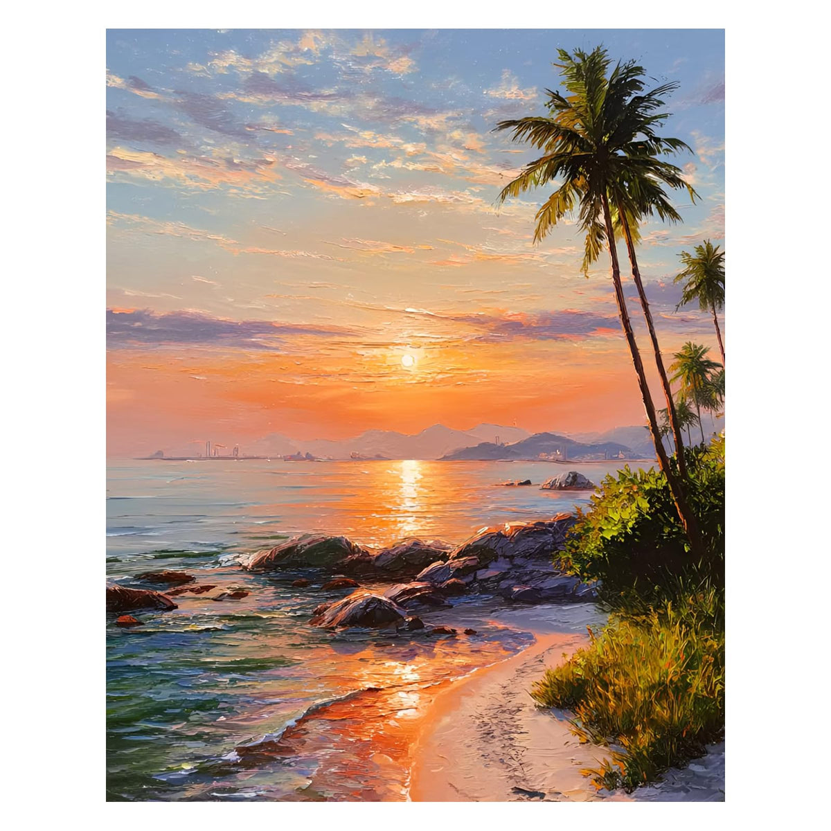 AUKELHJ Paint by Numbers Kit for Adults Beginner, Water Well, 16X20 Inch