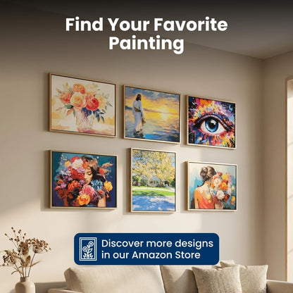 Number Artist Paint by Numbers Kit – Verdant Book Nook, No Frame