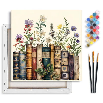 Yezavesu Book Framed Paint by Numbers Kit for Adults 10x 10 inch, Flowers
