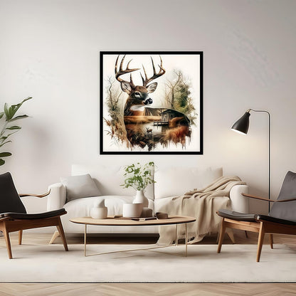 Deer Paint by Numbers Kit for Adults Beginner,Paint by Number Kits Canvas