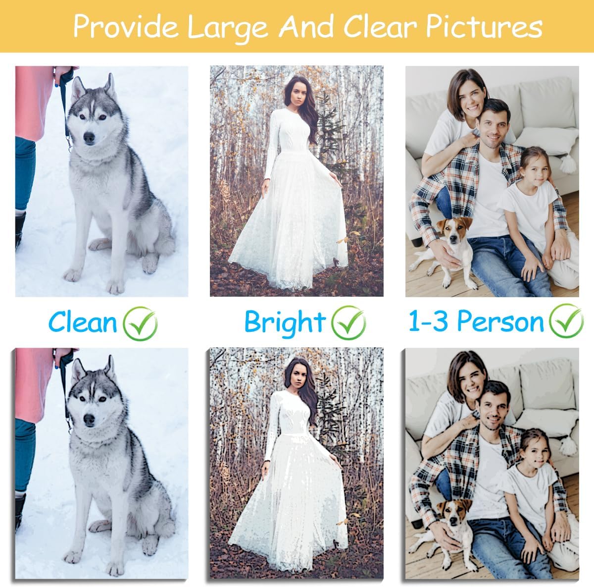 Mougins Custom Paint by Number for Beginner, Make Your Photo for Family