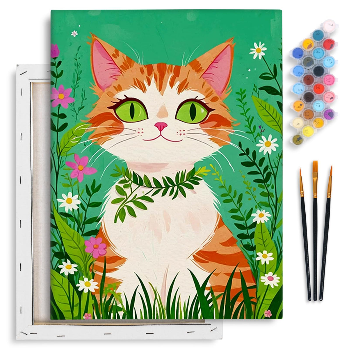 Yezavesu Book Framed Paint by Numbers Kit for Adults 10x 10 inch, Flowers