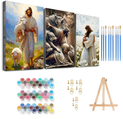Axquilon 3 Packs Tarot Framed Paint by Numbers Kit for Adults 8x10in