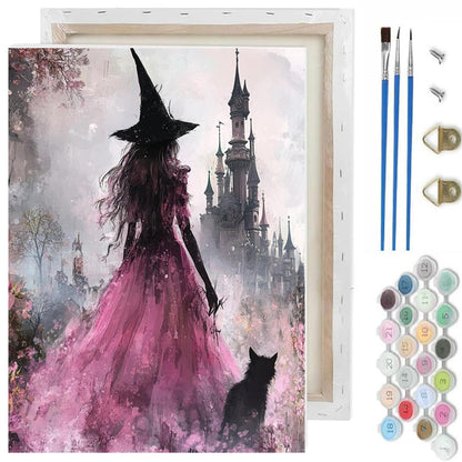 Halloween Paint by Numbers Kit for Adults,Ghost Paint by Number With Frame