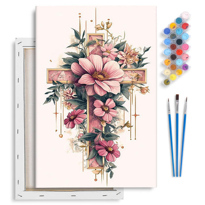 Yezavesu Book Framed Paint by Numbers Kit for Adults 10x 10 inch, Flowers