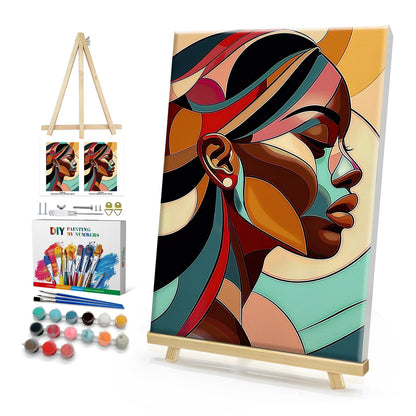 HeeBenor Framed Paint by Numbers Kit for Adults, Flowers, 8x12 Inch