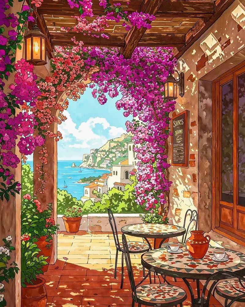 ZRIZQ Paint by Numbers Kit for Adults Beginner Landscape,Lemon Tree,16x20