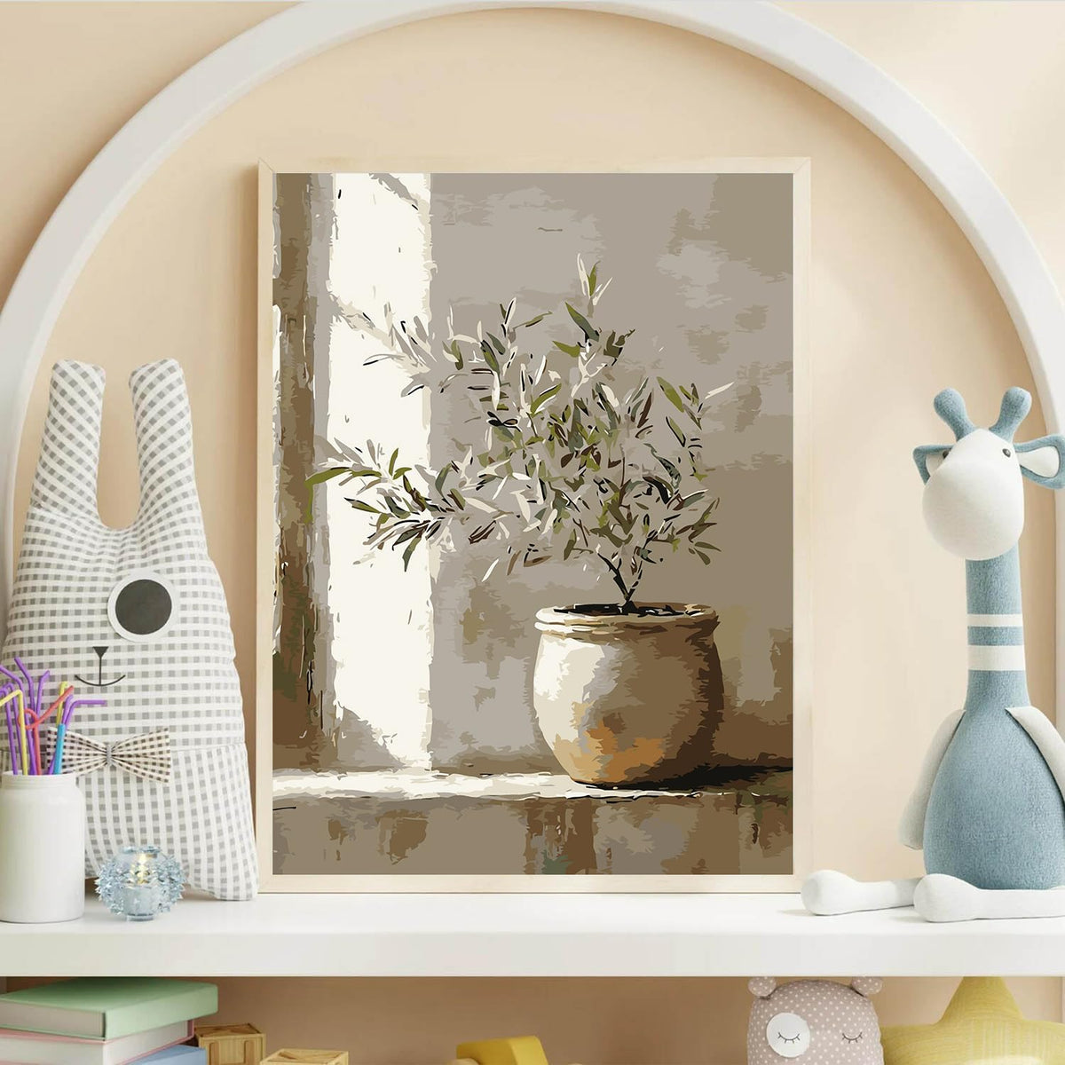 YOLENIX Olive Tree Paint by Numbers Kit for Adults Beginner (Without Frame)