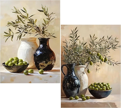 YOLENIX Olive Tree Paint by Numbers Kit for Adults Beginner (Without Frame)